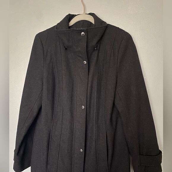 Calvin Klein Dark Grey wool Peacoat Size 10 - Picture 1 of 10
